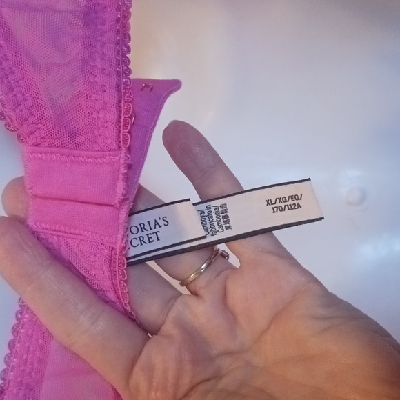 Victoria's Secret Vibrant Pink Lace One Piece XL - Picture 10 of 13